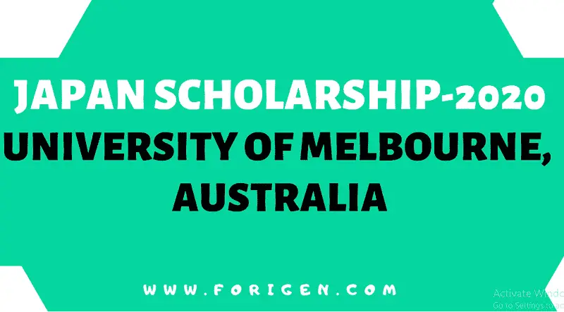 Japan Scholarship Program - University of Melbourne, Australia 2020-2021