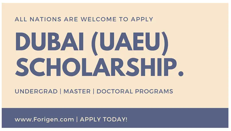 dubai scholarship for phd