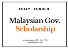 Malaysian Government Scholarship for international Students 2020-2021