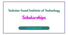 Technion–Israel Institute of Technology Scholarships