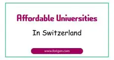 Affordable Universities in Switzerland