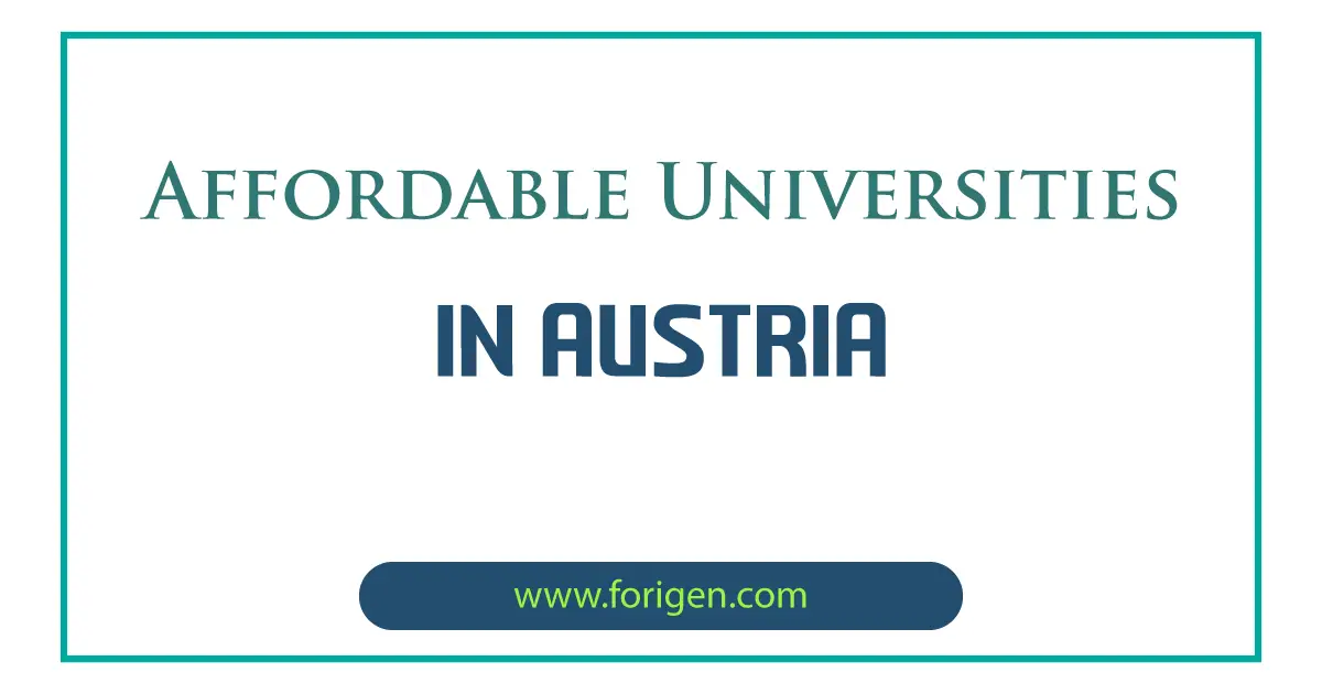 5 Affordable Universities In Austria 2024-2025 - Forigen