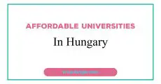 Affordable Universities in Hungary